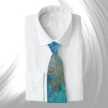 Gravata Abstrato Cobre Aqua Grunge<br><div class="desc">Abstrato Cobre e Design de Aqua</div>
