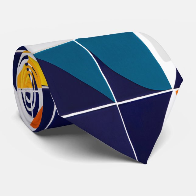 Gravata Abstrato colorido (Rolled)