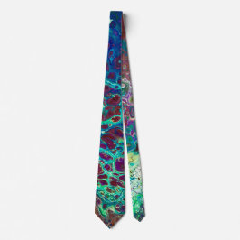 Gravata Abstrato Coral Ocean Tie