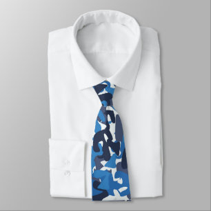 Gravata Abstrato Designer Azul Masculino
