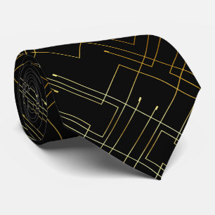 Gravata Abstrato Gold Foil Neck