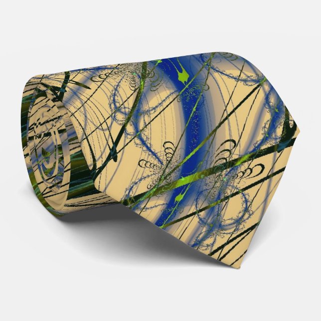 Gravata Abstrato Jungle Design (Rolled)