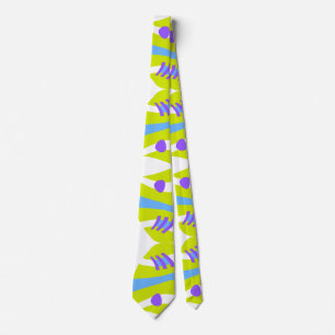 Gravata Abstrato Noah's Ark Green Purple Blue Neck Tie