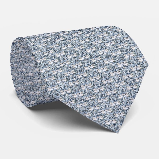 Gravata Abstrato Nouveau Birds Tie (Rolled)