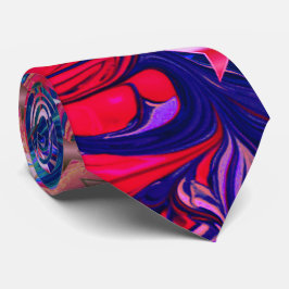 Gravata Abstrato Purple Red Lilac Stars Festivo Natal