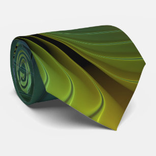 Gravata Abstrato Star, Ouro Verde brilhante Arte Fractal