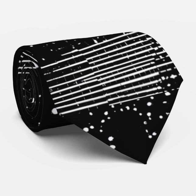Gravata Abstrato Stripe Dot Neck tie (Rolled)