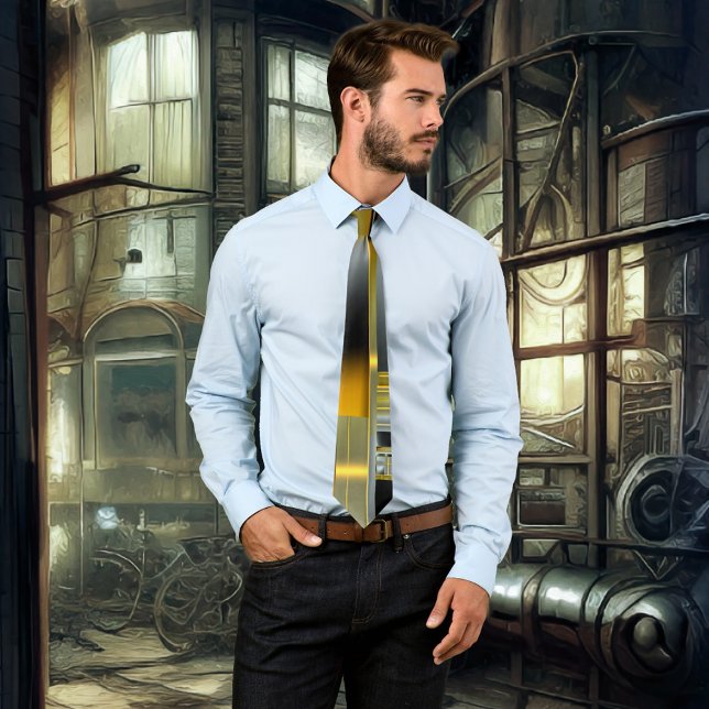 Gravata Abstrato Techno Fractal Metálico (Criador carregado)