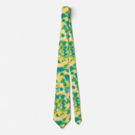 Gravata Abstrato Verde e Amarelo Coletor de Água