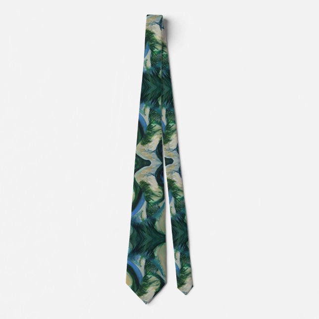 Gravata Abstrato Verde Tie (Frente)