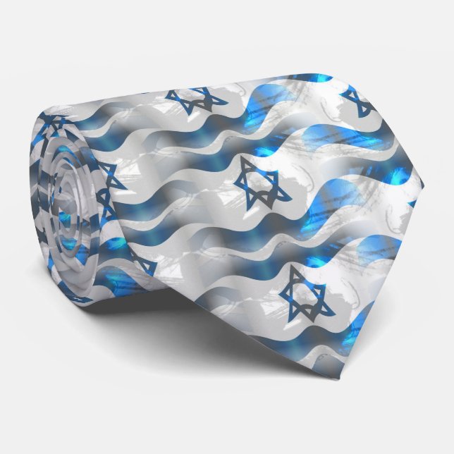 Gravata Acene sua bandeira israelita (Rolled)