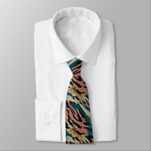 Gravata Acessórios Artísticos para Homens Pele de Tigre