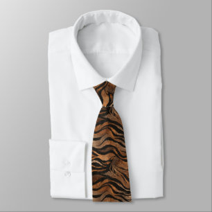 Gravata Acessórios Ousados para Homens Pele de Tigre