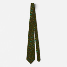 Gravata Ad Man Martini Foulard Olive-Brown de Dois Lados