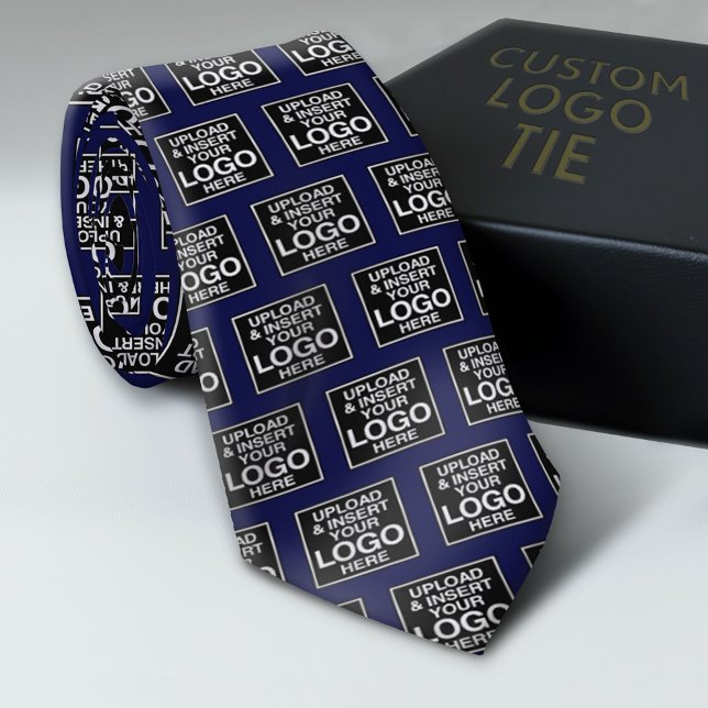 Gravata Adicione seu padrão de logotipo - Business Modern  (Custom Logo Neck Ties)