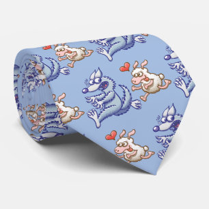 Gravata Adormecidos apaixonados correndo atrás de um lobo 