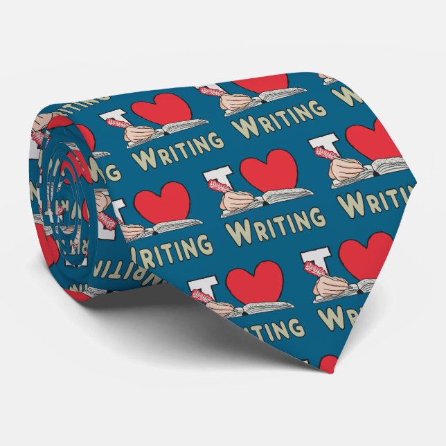 Gravata Adoro Escrevendo (Rolled)