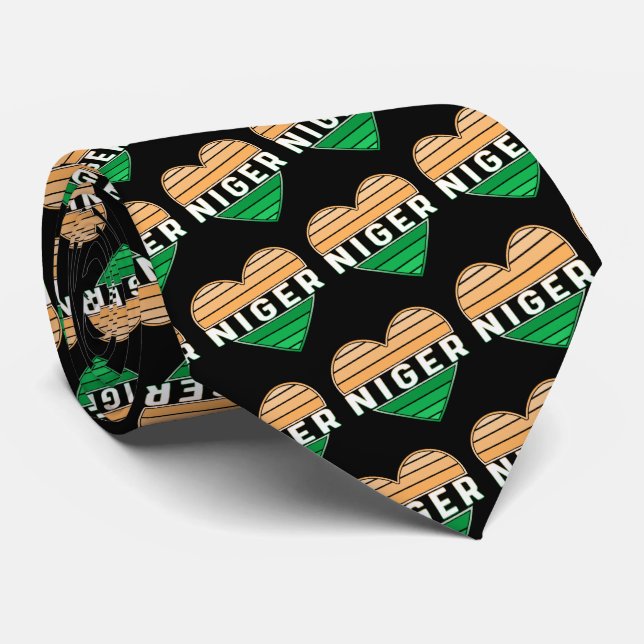 Gravata Adoro Níger, Níger Heart (Rolled)