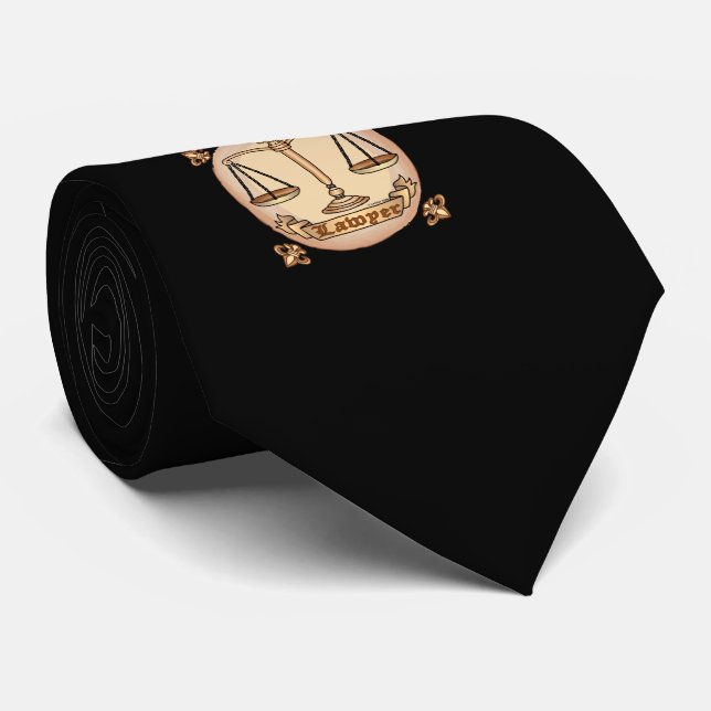 Gravata Advogado Balança da Justiça (Rolled)