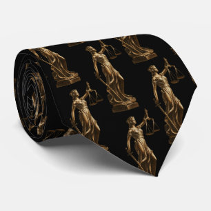 Gravata Advogado Profissional luxuoso Preto Dourado