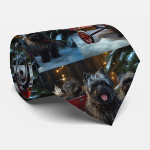 Gravata Affenpinscher Snowy Sleigh Passeia Decência de Nat