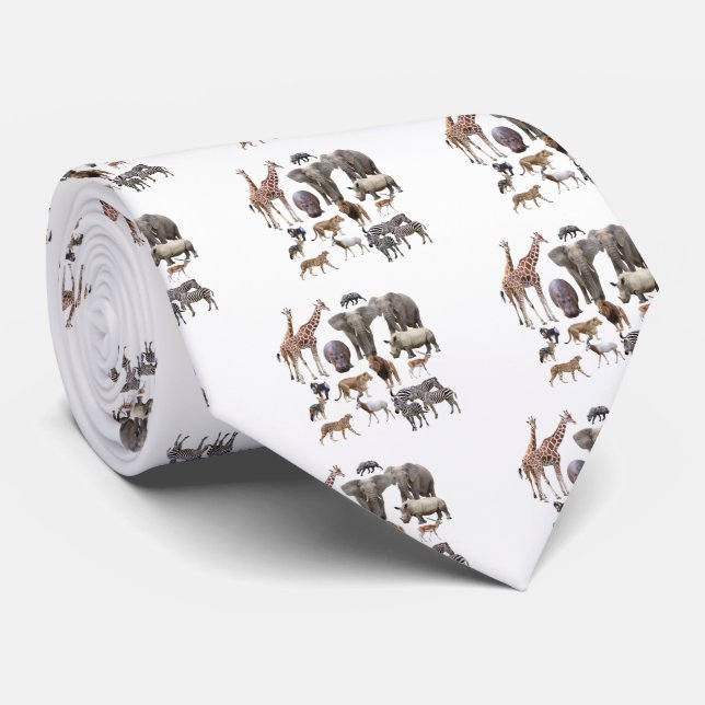 Gravata African Animals (Rolled)