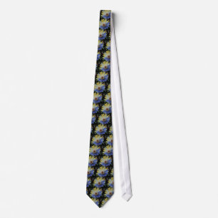 Gravata African Daisy Lapis e Dourada Tie