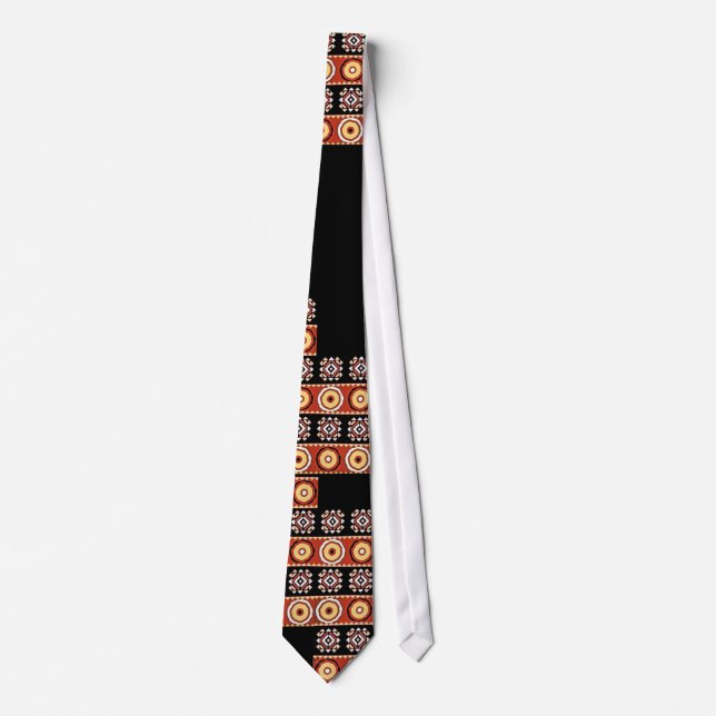 Gravata African Motif Authentic Sub-Saharan Art Tie (Frente)