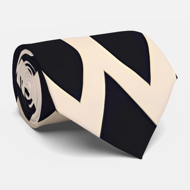 Gravata Africano Marocco Onda Padrão Geométrico Dourado (Rolled)