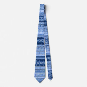 Gravata Afro Blue Modern Impressão
