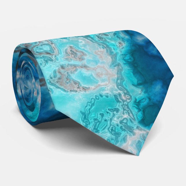 Gravata Agato Azul 1 (Rolled)