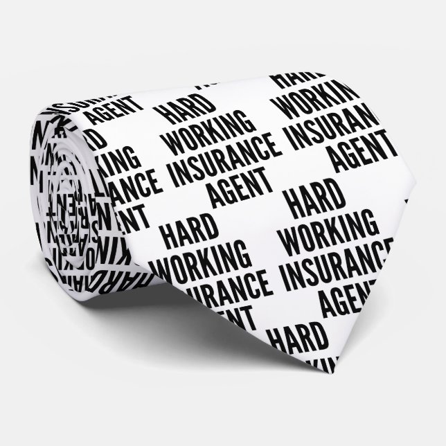 Gravata Agente de Seguros de Trabalho do duro Neck Tie (Rolled)