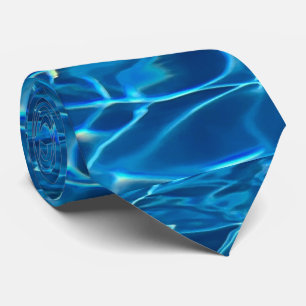 Gravata Água Piscina Azul Escura