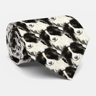 Gravata Aguarela border collie, cão, animal de estimação,