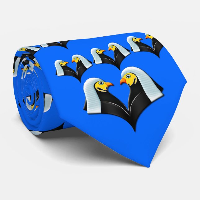 Gravata Águias Legais do Azul Real (Rolled)