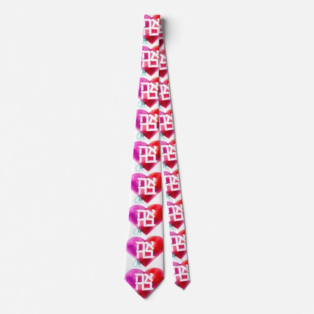 Gravata Ahava Heart Art Necktie (Frente)