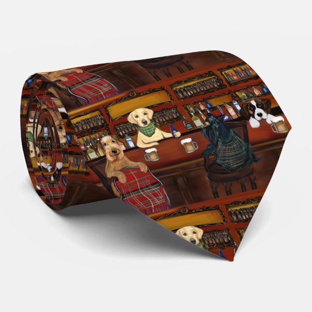 GRAVATA AIREDALE TERRIER  & AMIGOS       (Rolled)