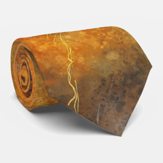 Gravata Alaranjaria abstrato e colhe de Cinza