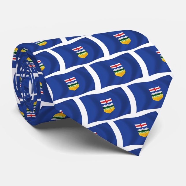 Gravata Alberta Flag Tie (Rolled)