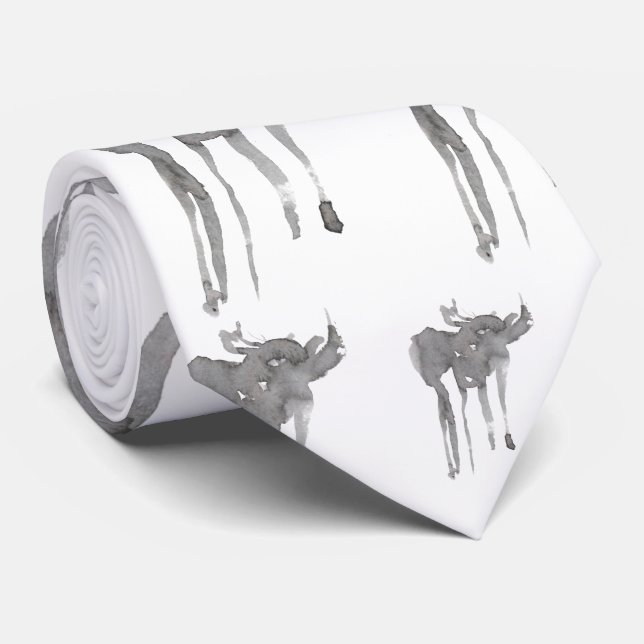 Gravata Alces da tinta (Rolled)