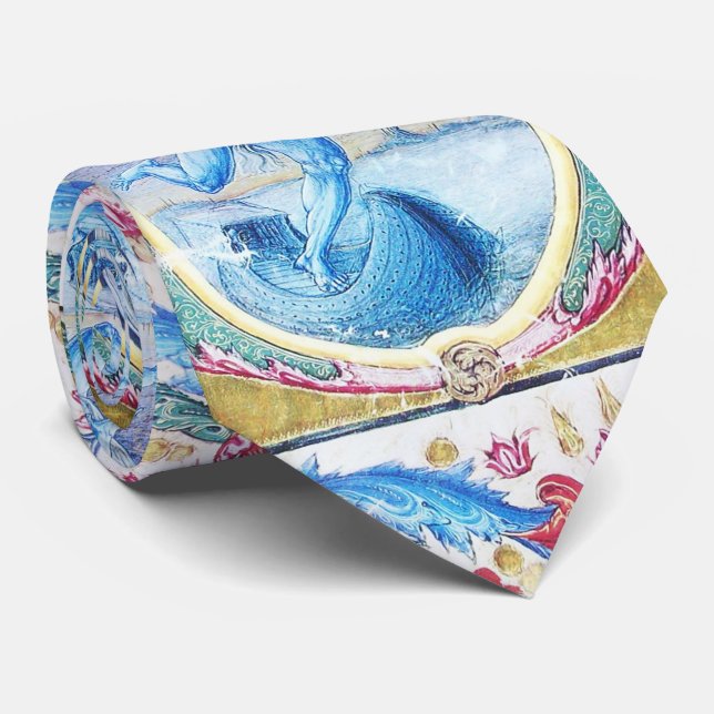 GRAVATA ALEGAÇÃO DO MONOGRAMA DA MINIATURA FLORAL ANTIQUÍM (Rolled)