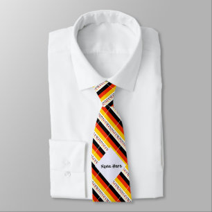 Gravata Alemanha e Bandeira Alemã com o Seu Nome