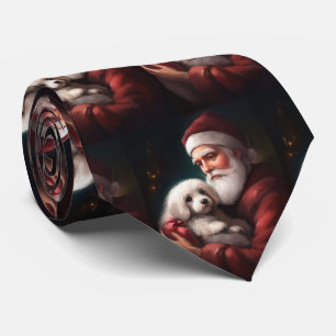 Gravata Algodão De Tulear Com Natal Papai Noel