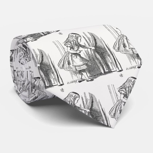 Gravata Alice no País das Maravilhas - Alice Procurando pe (Rolled)