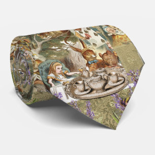 Gravata Alice no País das Maravilhas dos Convidados do Tea