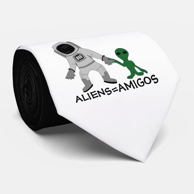 Gravata Aliens = Amigos, Astronautas e Extraterrestres (Rolled)