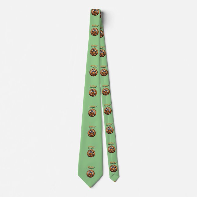 Gravata Alô Scary Hallowe'en Pumpkin (Frente)