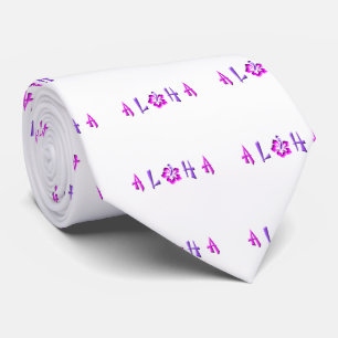 Gravata Aloha logotipo do hibiscus