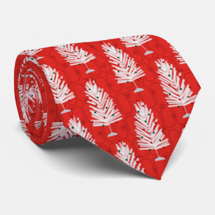 Gravata Alumínio Árvores de Natal Vermelho Natal
