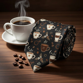 Gravata Amante de Café Preto